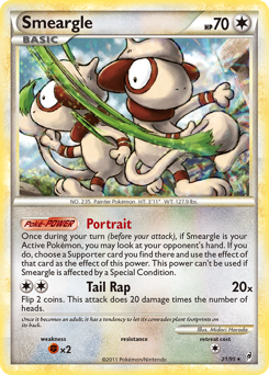 Smeargle z edície Call of Legends, karta č.21