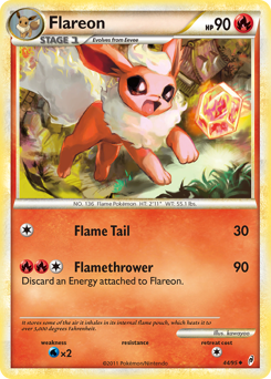 Flareon z edície Call of Legends, karta č.44