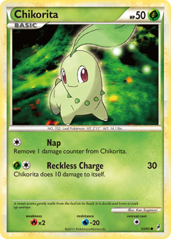 Chikorita z edície Call of Legends, karta č.53