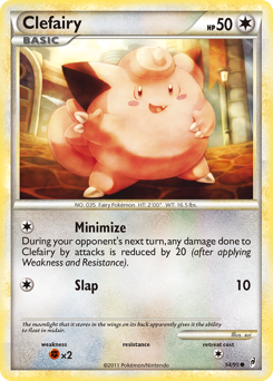 Clefairy z edície Call of Legends, karta č.54