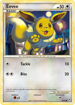 Eevee z edície Call of Legends, karta č.56