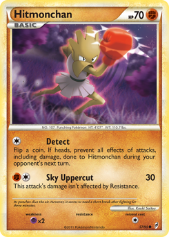 Hitmonchan z edície Call of Legends, karta č.57