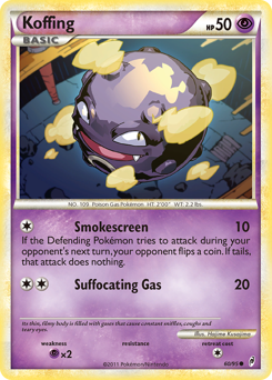 Koffing z edície Call of Legends, karta č.60