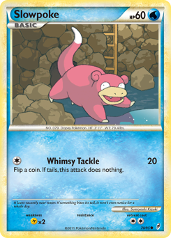 Slowpoke z edície Call of Legends, karta č.70
