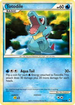 Totodile z edície Call of Legends, karta č.74
