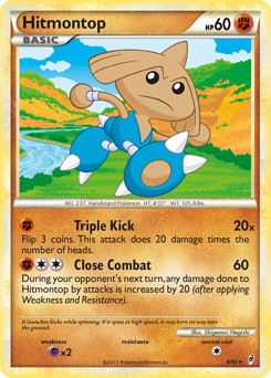 Hitmontop z edície Call of Legends, karta č.8