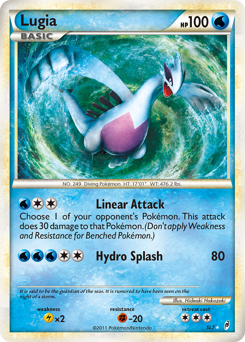 Lugia z edície Call of Legends, karta č.SL7