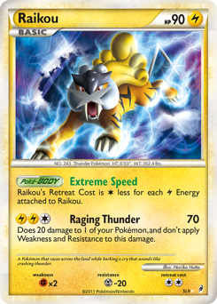 Raikou z edície Call of Legends, karta č.SL9