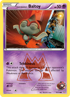 Team Magma's Baltoy z edície Double Crisis, karta č.10