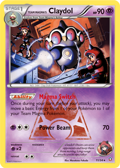 Team Magma's Claydol z edície Double Crisis, karta č.11