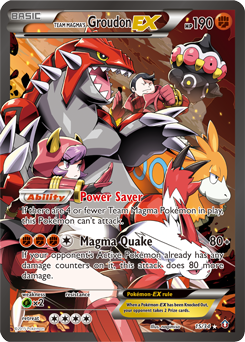 Team Magma's Groudon-EX z edície Double Crisis, karta č.15