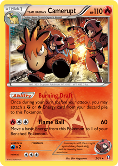 Team Magma's Camerupt z edície Double Crisis, karta č.2