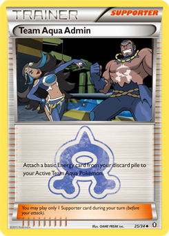 Team Aqua Admin z edície Double Crisis, karta č.25