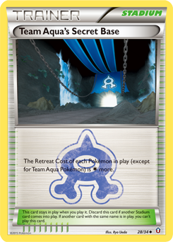 Team Aqua's Secret Base z edície Double Crisis, karta č.28