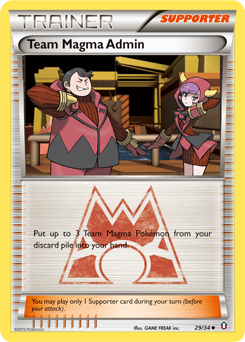 Team Magma Admin z edície Double Crisis, karta č.29