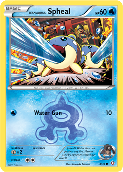 Team Aqua's Spheal z edície Double Crisis, karta č.3