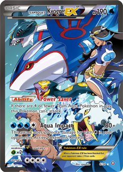Team Aqua's Kyogre-EX z edície Double Crisis, karta č.6