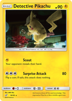 Detective Pikachu z edície Detective Pikachu, karta č.10