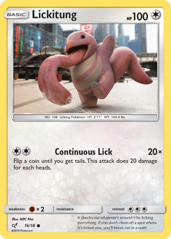 Lickitung z edície Detective Pikachu, karta č.16