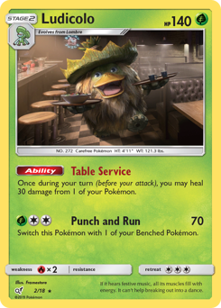 Ludicolo z edície Detective Pikachu, karta č.2