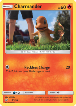 Charmander z edície Detective Pikachu, karta č.4