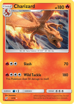 Charizard z edície Detective Pikachu, karta č.5