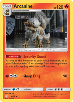 Arcanine z edície Detective Pikachu, karta č.6