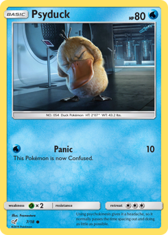 Psyduck z edície Detective Pikachu, karta č.7