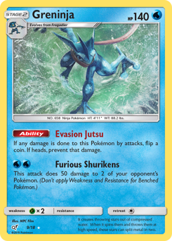 Greninja z edície Detective Pikachu, karta č.9