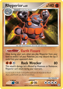 Rhyperior z edície Diamond & Pearl, karta č.12