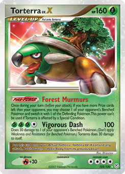 Torterra LV.X z edície Diamond & Pearl, karta č.122