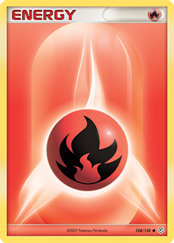 Fire Energy z edície Diamond & Pearl, karta č.124