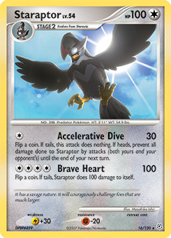 Staraptor z edície Diamond & Pearl, karta č.16
