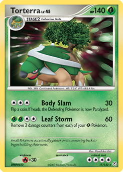 Torterra z edície Diamond & Pearl, karta č.17