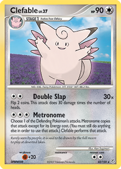 Clefable z edície Diamond & Pearl, karta č.22