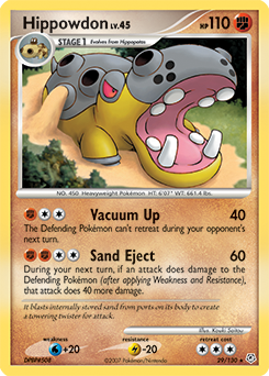 Hippowdon z edície Diamond & Pearl, karta č.29