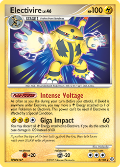 Electivire z edície Diamond & Pearl, karta č.3