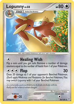 Lopunny z edície Diamond & Pearl, karta č.30