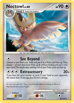 Noctowl z edície Diamond & Pearl, karta č.34
