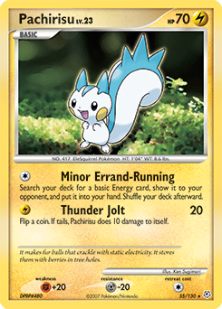 Pachirisu z edície Diamond & Pearl, karta č.35