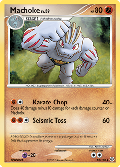 Machoke z edície Diamond & Pearl, karta č.53
