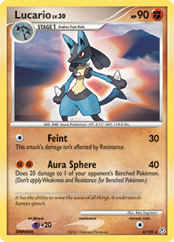 Lucario z edície Diamond & Pearl, karta č.6