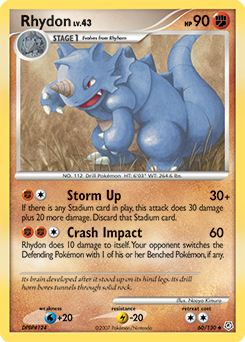 Rhydon z edície Diamond & Pearl, karta č.60