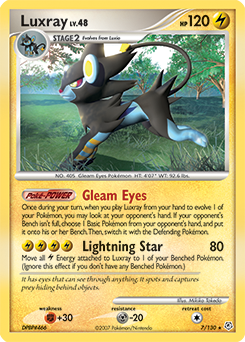 Luxray z edície Diamond & Pearl, karta č.7