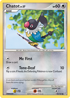 Chatot z edície Diamond & Pearl, karta č.74