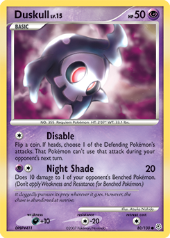 Duskull z edície Diamond & Pearl, karta č.80