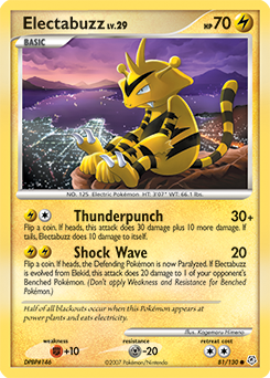 Electabuzz z edície Diamond & Pearl, karta č.81