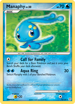 Manaphy z edície Diamond & Pearl, karta č.9