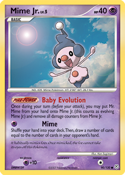 Mime Jr. z edície Diamond & Pearl, karta č.90