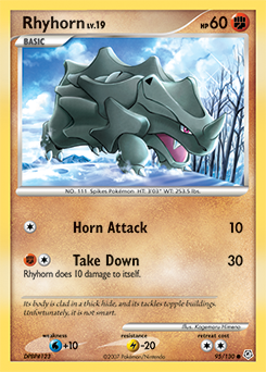 Rhyhorn z edície Diamond & Pearl, karta č.95